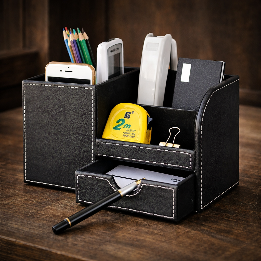 Leather Desk Caddy