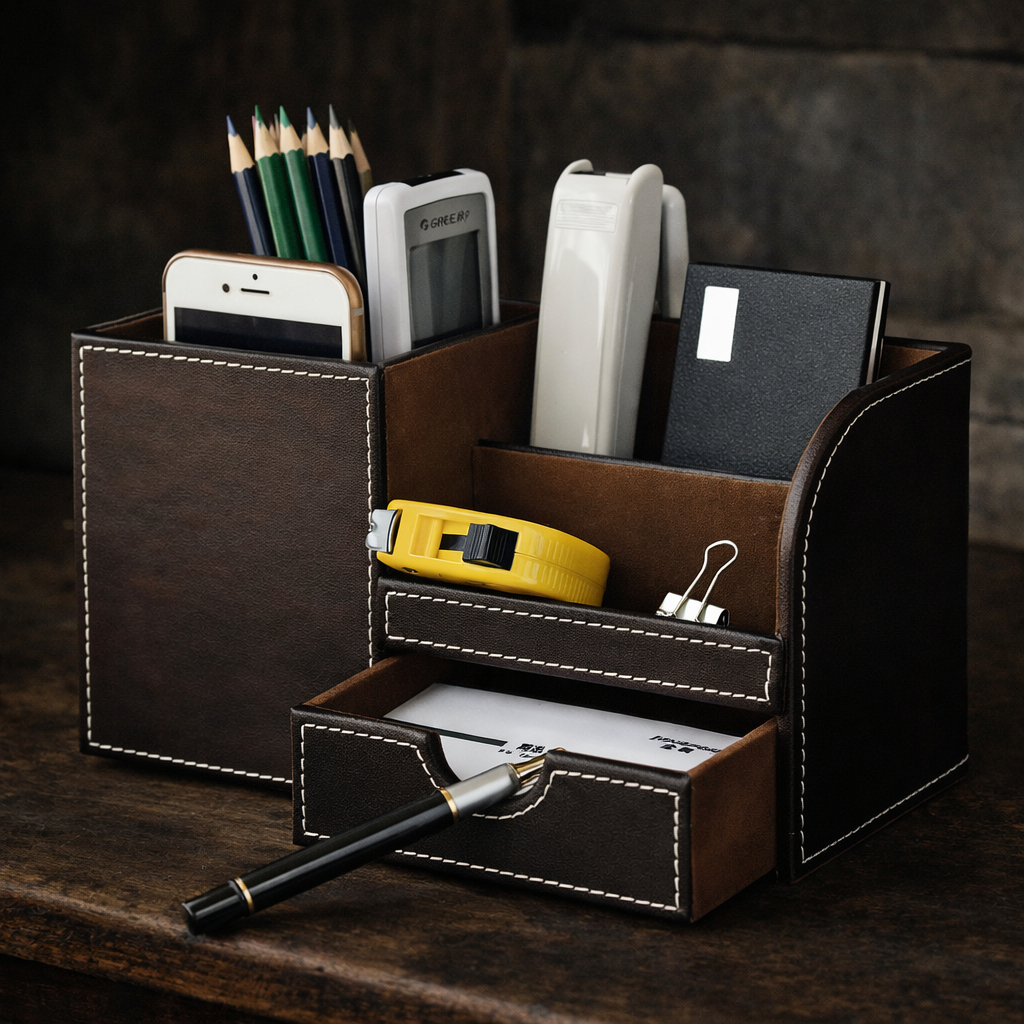 Leather Desk Caddy